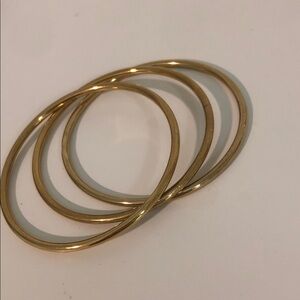 Gold Tone Stackable Bangle Bracelets - Women Jewelry